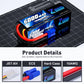 Zeee 11.1V 80C 3S 6000mAh Lipo Battery EC5 Connector for RC Cars & Boats (2 Pack)