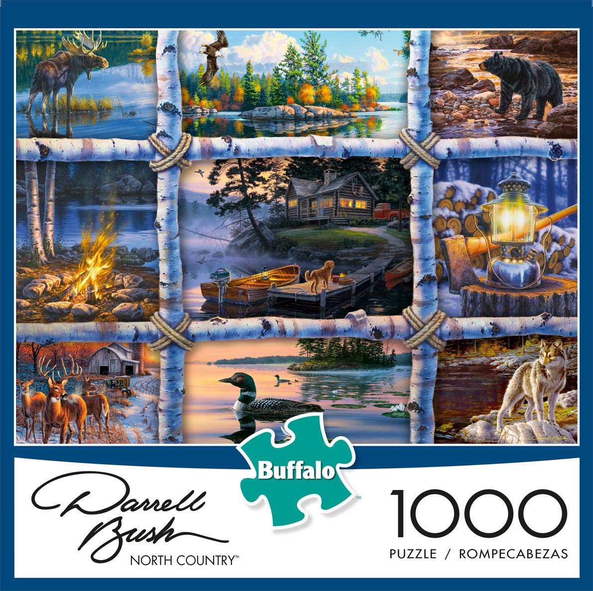 Buffalo Games 1000 Piece Jigsaw Puzzle - Darrell Bush North Country - Large Multicolor Cardboard 26.75 x 19.75 for Adults