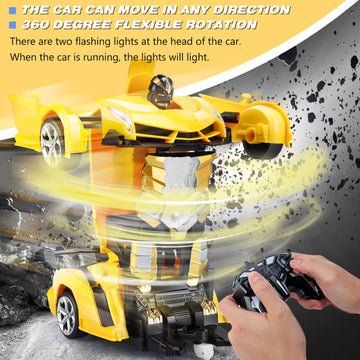 Remote Control Car Toys - Transforming RC Cars for Kids & Boys Toys - One Button Transformation and 360 Degree Rotating Drifting