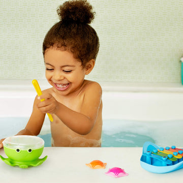 Munchkin® Bath Beats™ Bath Toy, Musical Set Includes Xylophone, Bath Drum & Shakers, Fun For Babies, Toddlers And Kids