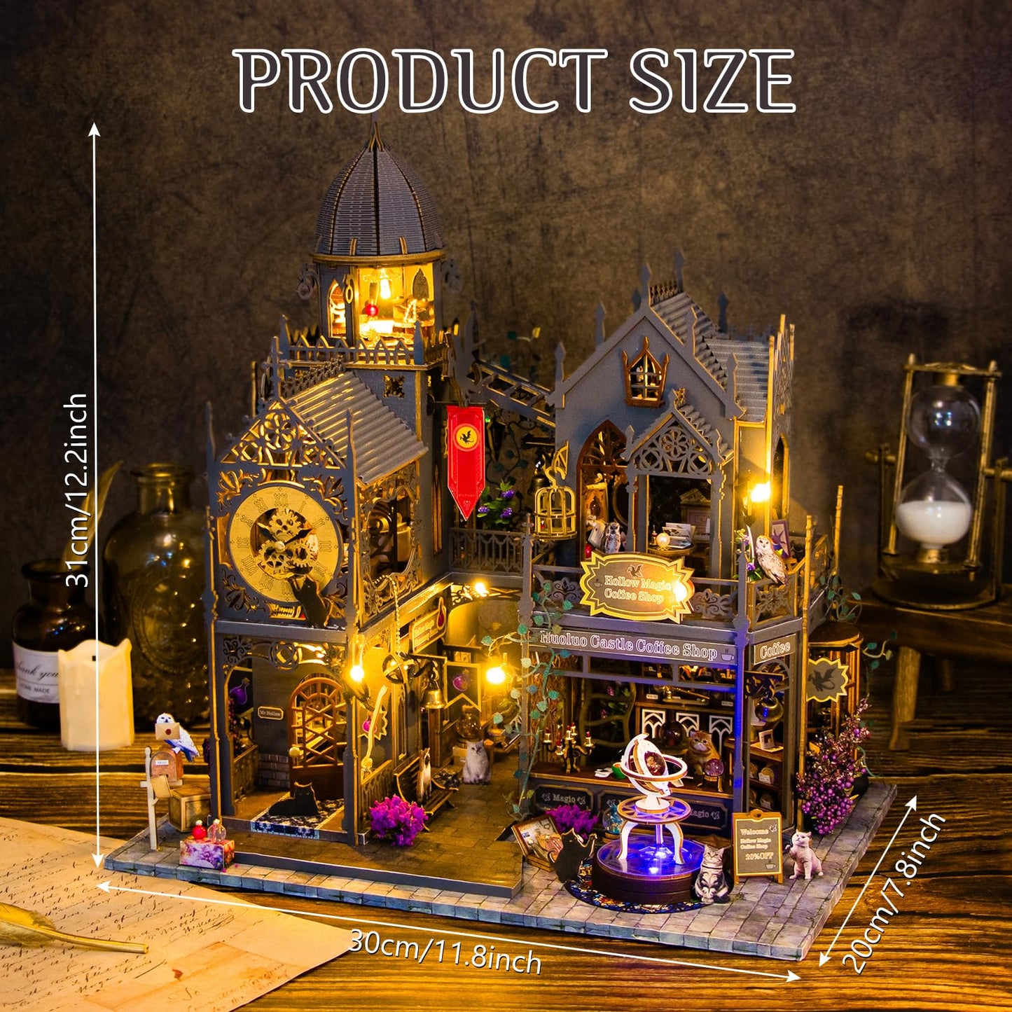 Foyucool DIY Miniature House Kits, Tiny House Kit, Doll House Kits for Adults to Building, Unique Birthday Christmas Day Gift fo