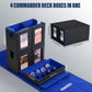 Mtg Deck Box With Commander Display -Patented Design, 5 In 1 Trading Card Storage Box Fit 400 Double-Sleeved Cards, Card Deck Ca