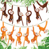 Libima 12 Pack 17.8 Inch Hanging Monkey Stuffed Animals Large Stuffed Monkey Plush Toy With Hook And Loop Fastener Hands Realist