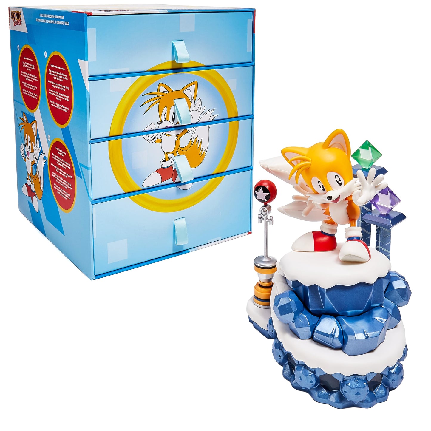 CC Countdown Characters Sonic the Hedgehog Tails Collectible Figure - Buildable Advent Calendar - PVC - Model NS3524 - Official SEGA Merchandise