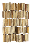 100 Pcs Natural Small Teak Wood Pieces 5Cm X 9Mm X 9Mm For Toy, Crafts Work, Resin Arts, Furniture, Shelf, Wall, Fixing Nail, Na