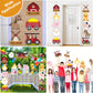 Farm Animal Themed Party Decorations, Farm Animal Cutouts Banner, Farm Animals Theme Party Door Signs for Baby Shower Family Reu