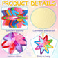 Qyeahkj 36 Set Summer Star Suncatchers Crafts for Kids DIY Star Window Tissue Paper Craft Kit Art Ornament Hanging Decor for Sch