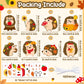 EZdhuawuse Fall Craft for Kids Kindergarten DIY Hedgehog Craft Kits 123Pcs Autumn Thanksgiving Art Craft Make Your Own Hedgehog