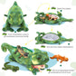 Karister Giant Lizard Plush Toy - 27" Mother Iguana with 4 Baby Lizards, Green Polyester Stuffed Animal for Kids, Model W383_0_68