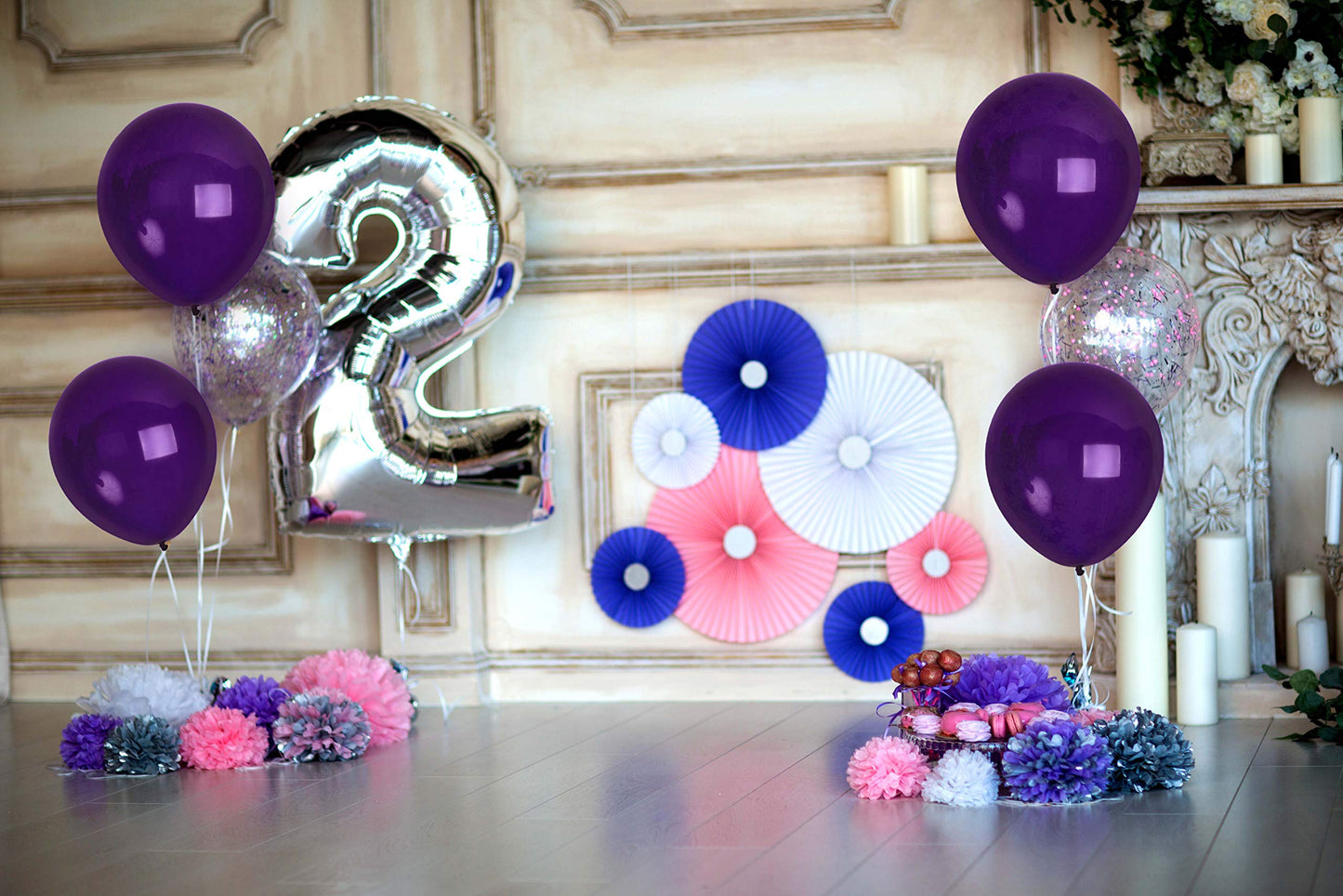 Treasures Gifted Dark Purple Balloons - Matte Violet Purple Balloons - 12 Inch Purple Balloons, Latex - Large Plum Balloons Bulk