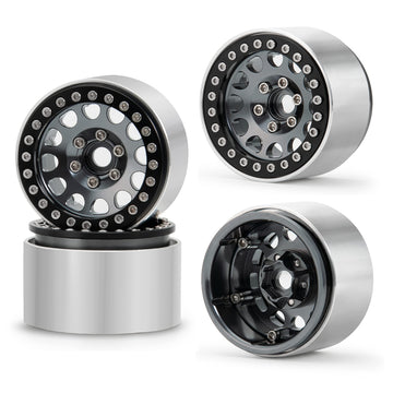 Zolikar 4Pcs Rc 1.9 Beadlock Wheels 35Mm Aluminum Alloy Wheel Hubs Set For 1/10 Scale Rc Crawler Car Accessories Scx10 D90 Wrait