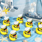 Shappy 24 Pcs Cruise Duck Bulk With Sunglasses Sets 2 X 1.9 X 2.4 Inch Mini Sailing Rubber Ducks Summer Cruise Ship Toy Squeaky Bath Party Toy Duckies For Birthday Party Favors (Yellow)