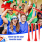 4 Pieces Collapsible Stadium Horn 24 Inch Vuvuzela Plastic Trumpet Horn Blow Horn Noisemakers For Sporting Events Graduation Games School Sports Party Supplies Favors Accessories (Red)