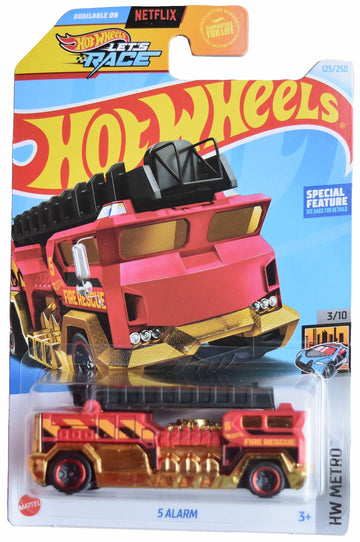 Matchbox Hot Wheels 5 Alarm, HW Metro 3/10 [red/Gold] 125/250, L2593