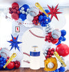 Baseball Balloon Garland Arch Kit 150Pcs Red Blue White Silver And Starburst Baseball Bat Glove Balloons Fot Sport Theme Party R