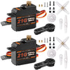 Miuzei 21G Micro Servo Motor Metal Geared Mini Digital Servo Kit with 25T Horn for 1/14 1/16 1/18 RC Car Robot Helicopte (2)