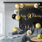 Happy 90Th Birthday Balloons Black Set Decor - Cheers To 90 Years Old Party Theme Garland Banner Backdrop Decorations For Women