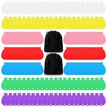 Aoriher Balloon Weights Colorful Plastic Balloon Weights Balloon Shaped Balloon Weights For Party Celebration Decoration Supplies, White Purple Red Green Yellow Blue Pink (36 Pcs)