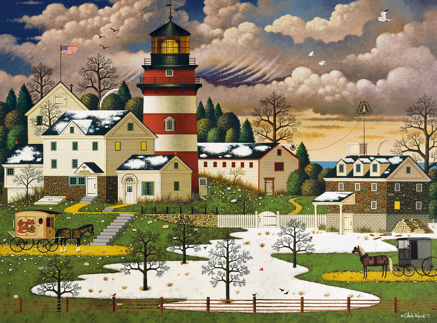 Buffalo Games - Charles Wysocki - Twilight Sentinel - 1000 Piece Jigsaw Puzzle For Adults -Challenging Puzzle Perfect For Game N
