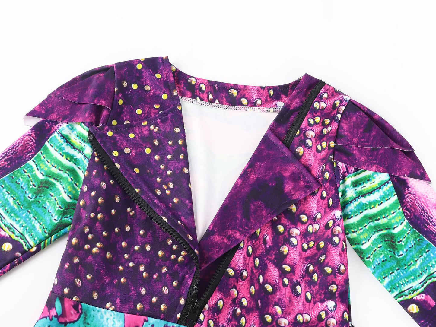 Wonderbabe Girls Halloween Dress Up Costume Kids Cosplay Long Sleeve Zipper Jacket Dress Size 5-6T
