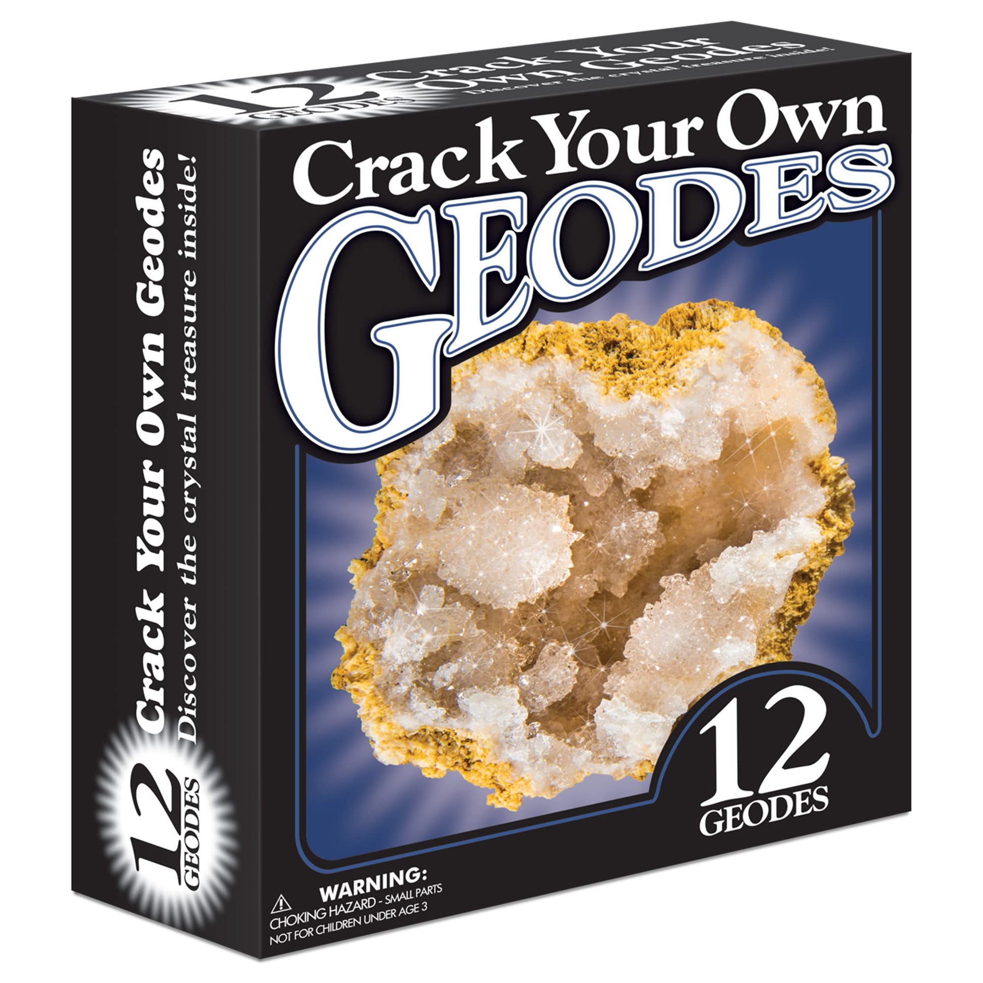 Break Open 12 Geodes - Geode Kit with 12 enhanced  Break Your Own Geodes Filled with Crystals  Geology Gifts  Science Toys  Earth Science Kit  Crystals for Kids  Fun Stuff for Kids