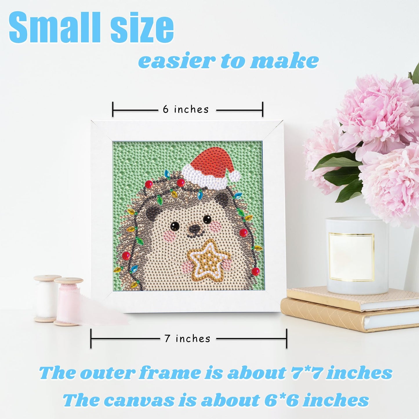 Libfx Diamond Art Kits for Kids with Frame Diamond Art for Girls Boys Beginners Arts and Crafts Ages 8-12 Birthday Gifts (Christ