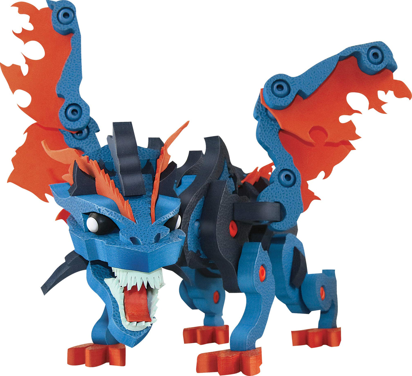 Bloco Toys Treasure Keeper Dragon | Stem Toy | Diy Building Construction Set (240 Pieces), Grey, Blue, Orange