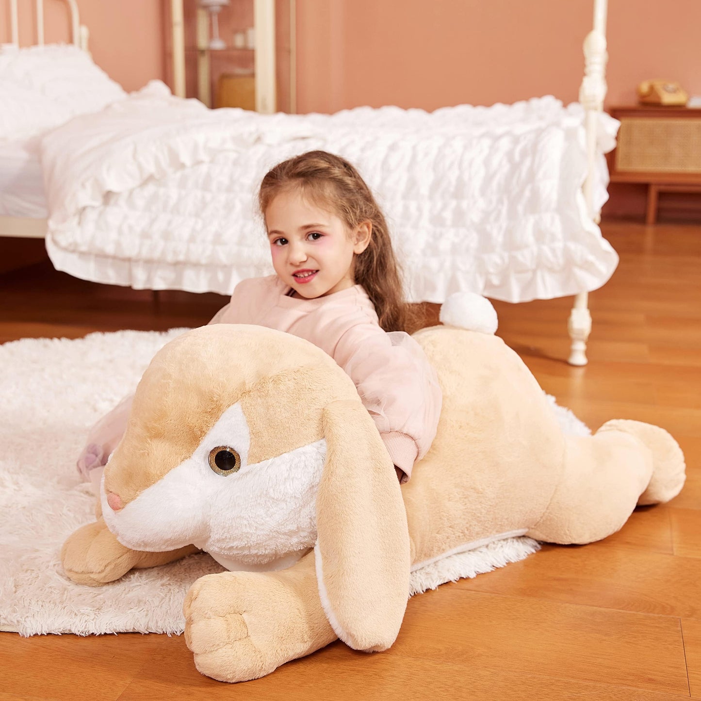 IKASA Giant Rabbit Stuffed Animal Plush Toy  30 Large Bunny Plushy Toys for Kids Girls Boys Children