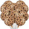 BBTO 12 Pcs 18 Inch Neon Rainbow Leopard Birthday Foil Balloons Color Cheetah Balloons Cheetah Birthday Decorations Neon Rainbow