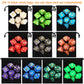 10 X 7 Polyhedral Dice Set (70 Pieces) for Dungeons and Dragons DND RPG MTG Table Games D4 D6 D8 D10 D% D12 D20 with 10 Pack Bla