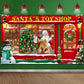 Christmas Backdrop Banner - Santa'S Toy Shop Store Background For Holiday Party Photos, 72.8 X 43.3 Inches (Classic)