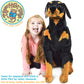TigerHart Plush Rottweiler Stuffed Animal - 26" Tall, White Polyester Dog