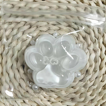 Upgraded Squeeze Toy Paw  Cat Paw Squeeze Soft Silicone Squeeze Paw Stress Relief Fidget Toys for mature-themeds  Party Favor Gift (Clear)