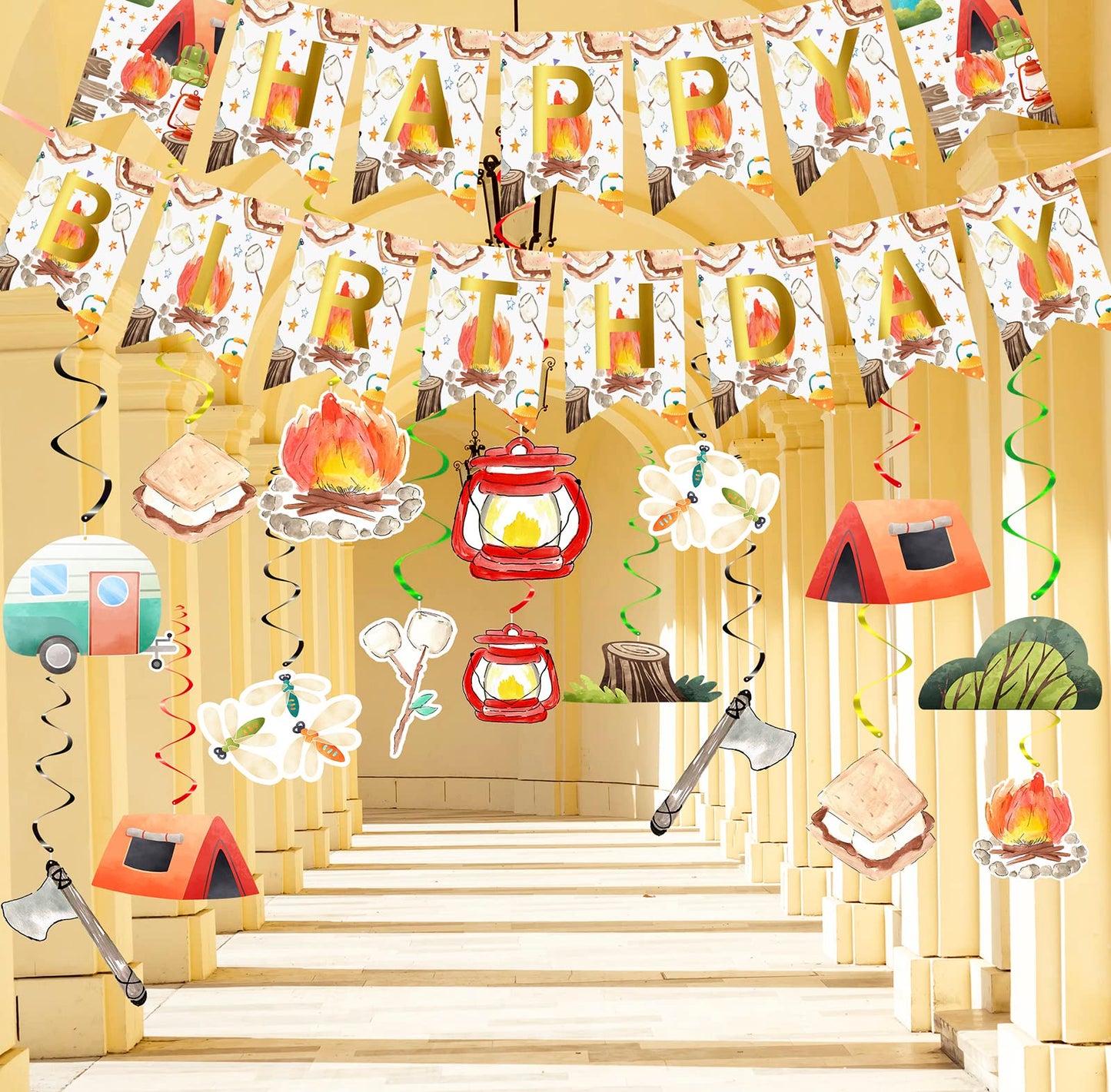 Bonbeedesign Camping Party Supplies, Camping Party Decoration, Camping Party Favors (Camping Party Decor)