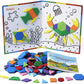 Zazzykid Kids Magnetic Pattern Blocks Set: 216 Pcs Geometric Shape Puzzles Tangram - Stem