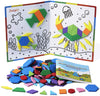 Zazzykid Kids Magnetic Pattern Blocks Set: 216 Pcs Geometric Shape Puzzles Tangram - Stem
