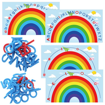 Double Sided Rainbow Play Alphabet Arch Mats Colorful Foam Letters Abc Educational Alphabet For Alphabet Recognition Activity Ba