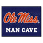 FANMATS 14673 Ole Miss Rebels Man Cave All-Star Rug - 34 in. x 42.5 in. - Navy