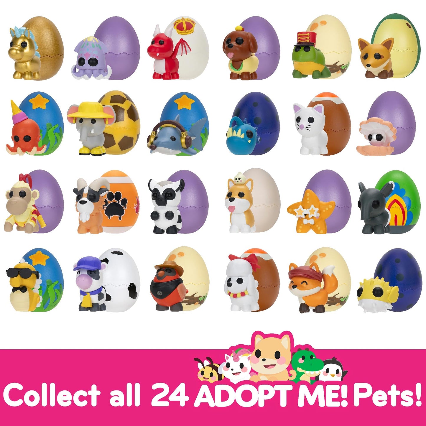 Jazwares Adopt Me! Mystery Pets Blind Box - Series 5 Mini Animal Toy, Assorted Styles, Exclusive Game Code, Perfect for Kids