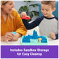 Kinetic Sand Sandbox Set, 1lb Blue Play Sand, Sandbox Storage, 4 Molds and Tools, Sensory Toys for Kids Ages 3+