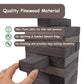 Juegoal Giant Tumble Tower Blocks Game - 54 Pieces, Large Wood Stacking Game, Grey, Includes Dice Set and Canvas Bag