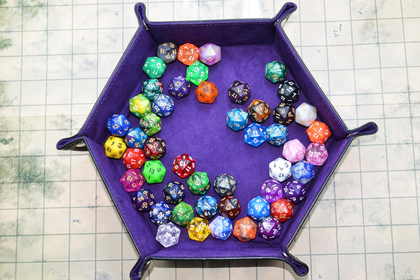 SmartDealsPro 50-Pack 20 Sided Dice D20 Polyhedral Dice with Pouch for DND RPG MTG Table Game