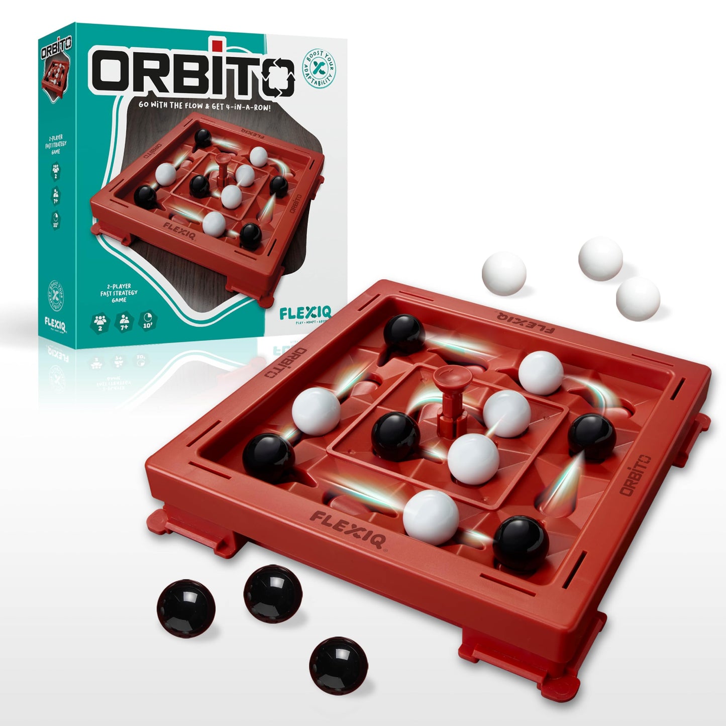 WHAT DO YOU MEME? Orbito Board Game - Strategy Game for 2 Players, Red Plastic, Model ORB4062, Ages 7+