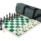 Heavy Tournament Triple Weighted Chess Set Combo - Forest Green