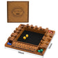 Crobyi Shut The Box Game Wooden For 1-4 Players,Educational & Fun Wooden Board Game With 10 Dice And Shut-The-Box Instructions F