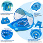 Swimbobo Baby Pool Float Ring with Adjustable Sun Canopy and Safety Seat Pool Toy for Age of 6-36 Months