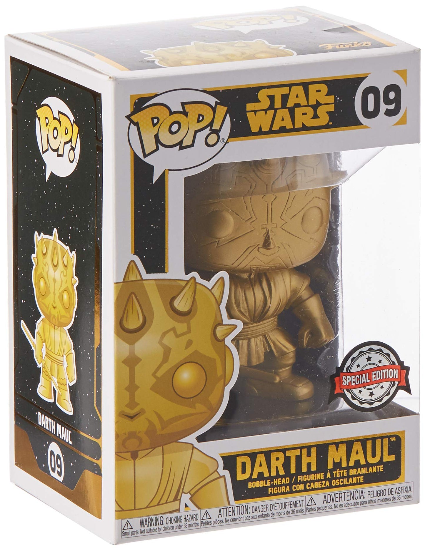 Funko limited availability POP Star Wars: Darth Maul (Gold Metallic)