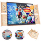 Mernunux 1500 Piece Rotating Puzzle Board With 4 Drawers, 27''X36'' Wooden Jigsaw Puzzle Table With Cover, Portable Puzzle Board