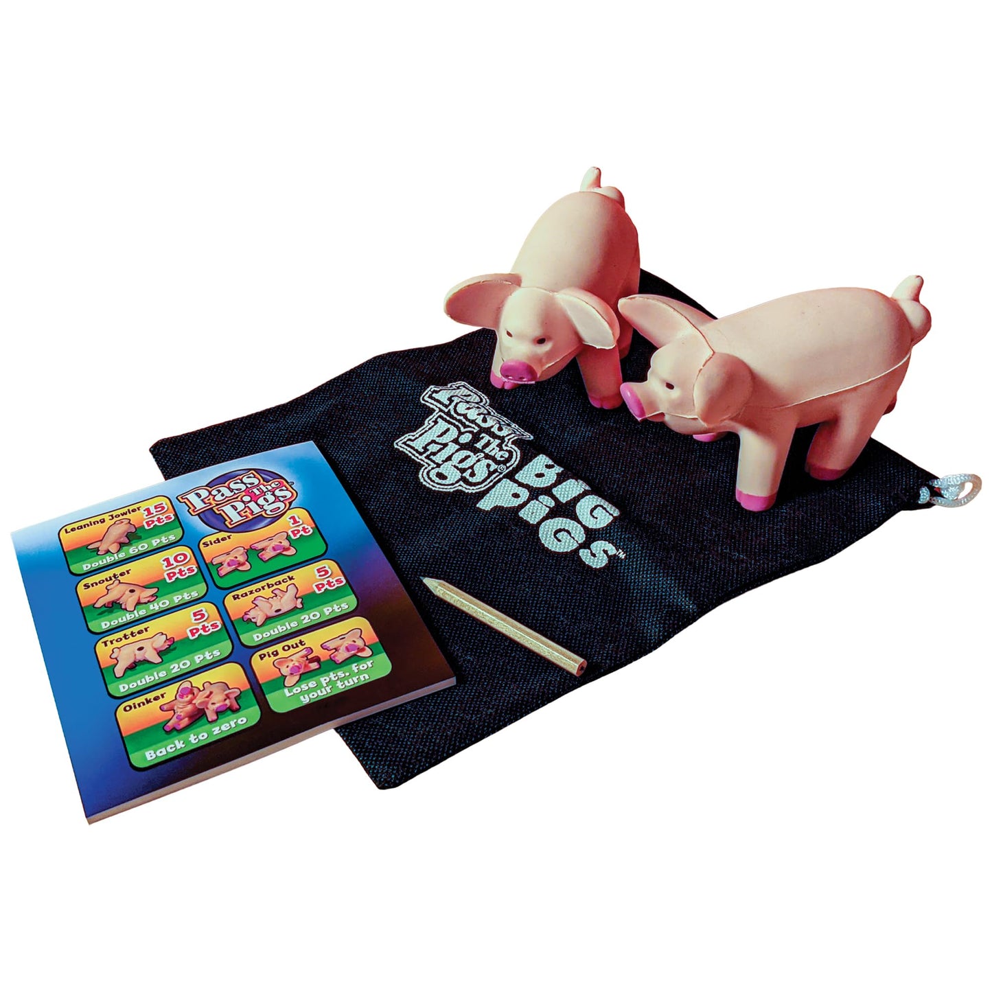 Winning Moves Pass The Pigs Big Pigs Game - Hysterical Foam Dice Rolling for 2-4 Players, Ages 8+, Multi-colored