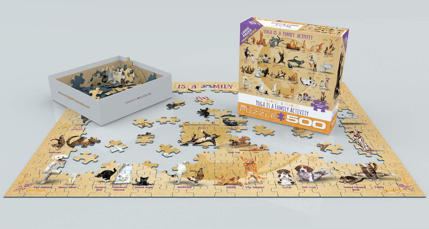 Yoga Is Family Activity Family Puzzle 500Pc